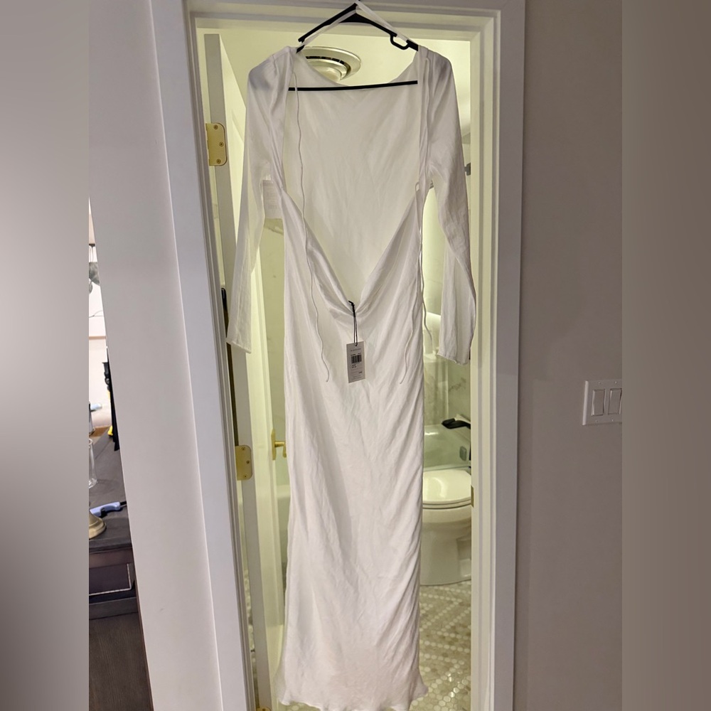 Bardot silk dress